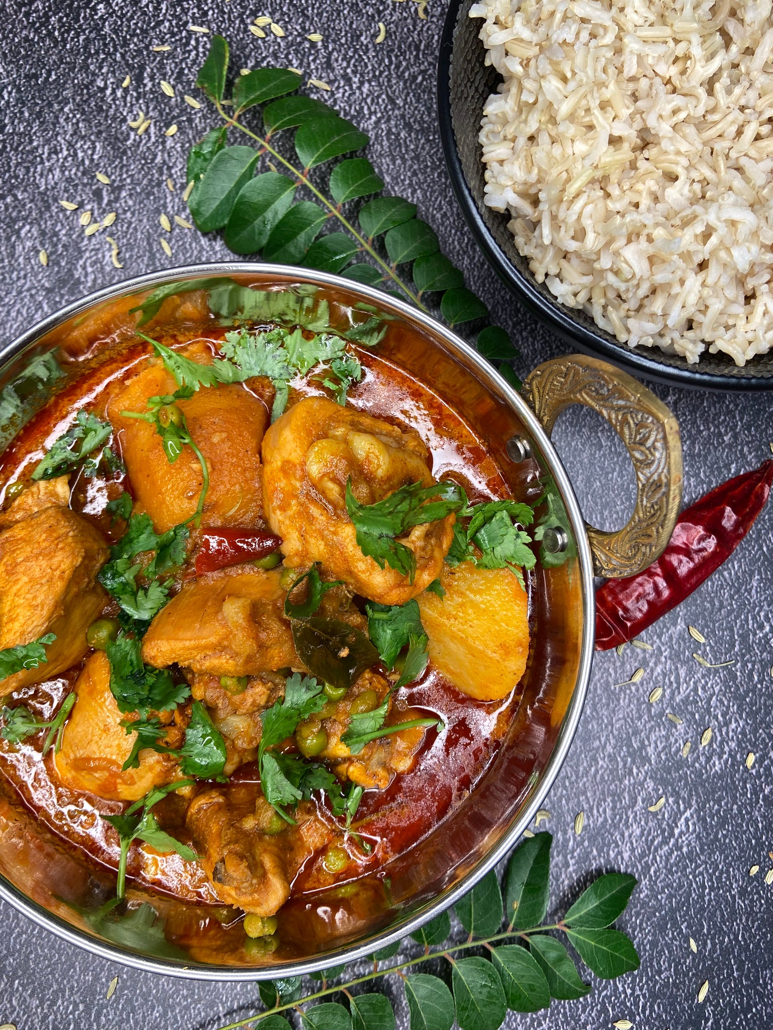 Chicken Curry with Peas & Potato